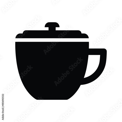 Coffee cup silhouette isolated simple vector icon