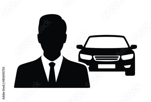 Driver profile vector icon transportation service