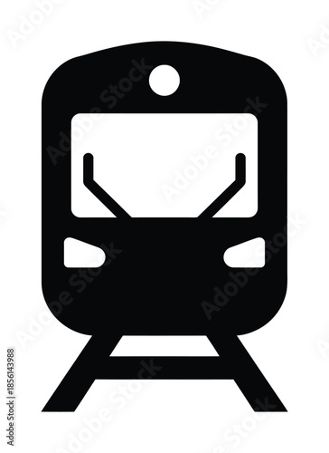 Subway train vector icon urban transport