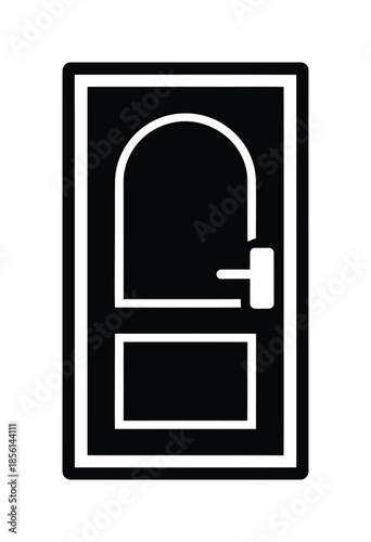 Door entrance vector icon access entry concept