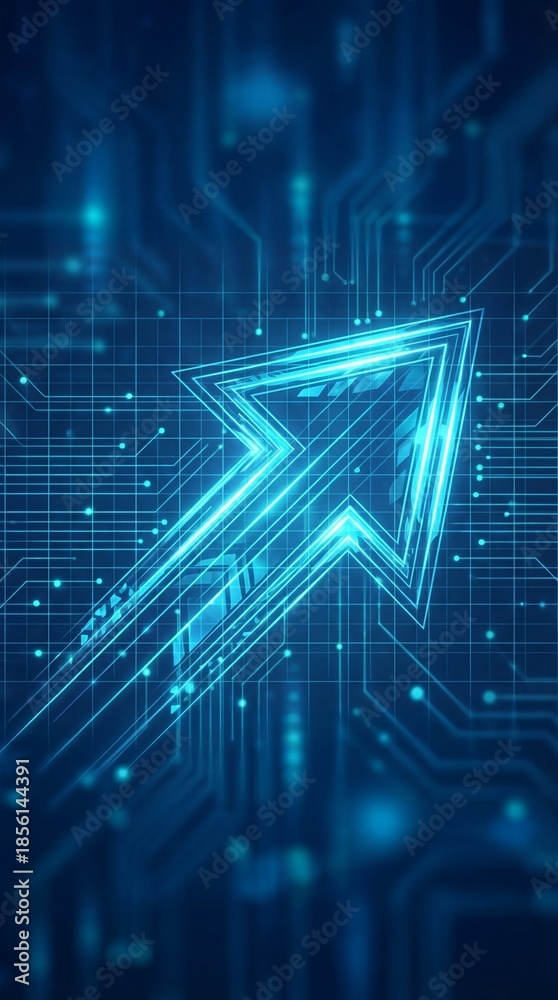 Fototapeta premium neon abstract technology arrow speed light concept