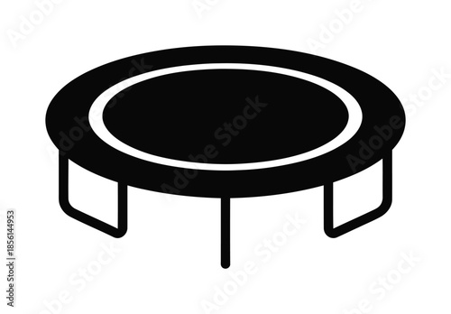 Trampoline vector icon outdoor sport equipment