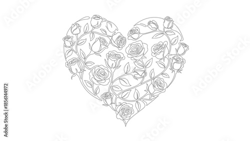 heart shaped floral design with roses