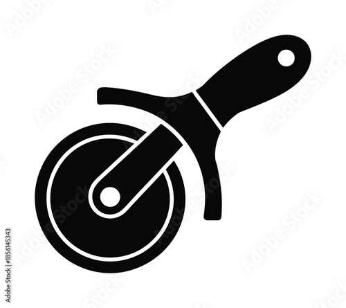 Pizza cutter kitchen utensil vector