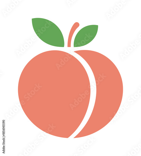 Peach fruit fresh food vector