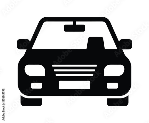 Car front vehicle transport vector