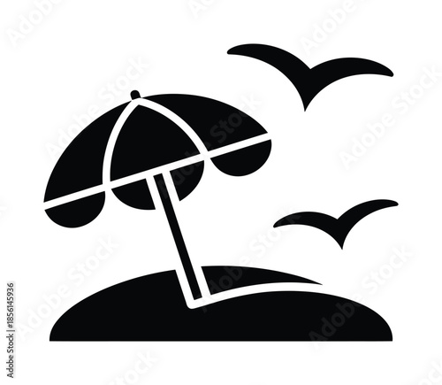 Beach Umbrella Holiday Summer Vector