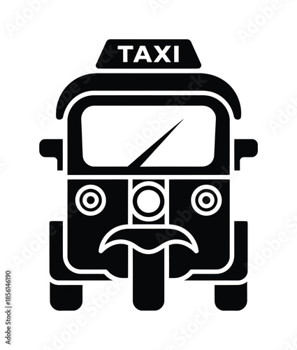 Taxi Auto Rickshaw Urban Transport Vector