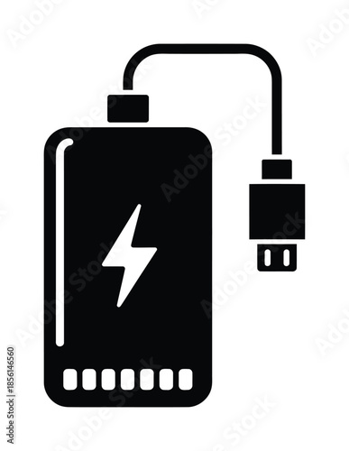 Power Bank Charging Mobile Energy Vector