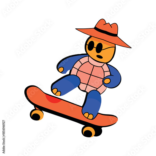 Turtle Skateboarding 