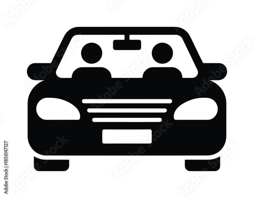 Carpooling Front View Vector