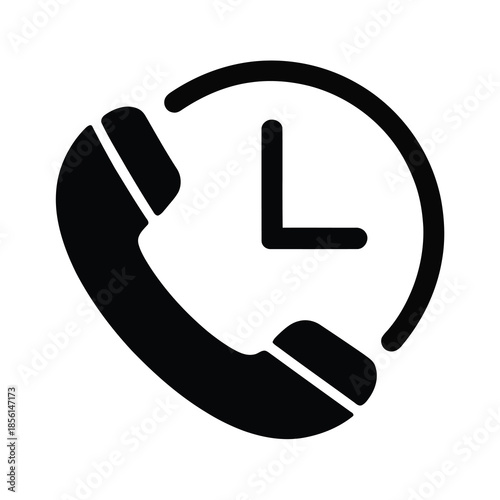Phone Call Time Vector Illustration