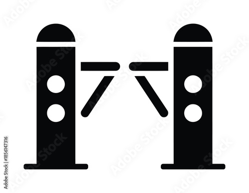 Turnstile Gate Vector Icon