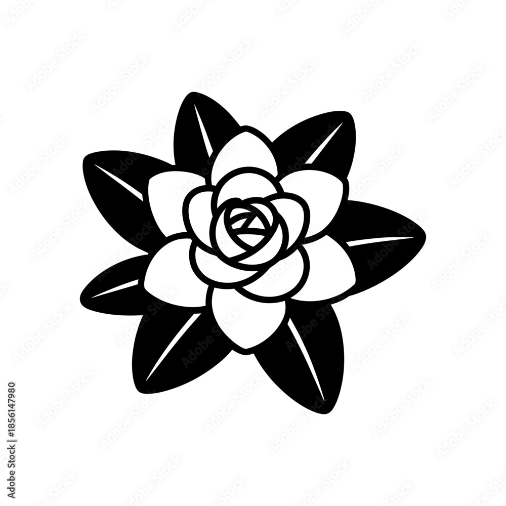 Obraz premium Camellia icon on White Background Vector Art Illustration on white background.