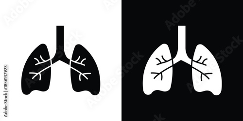 Asthma icons. Glyph Symbol. Isolated Vector Illustration pack