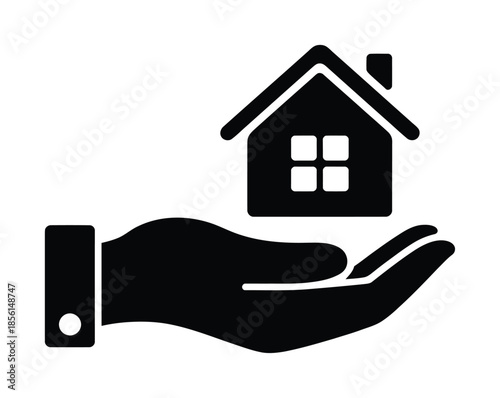 Hand Holding House Vector