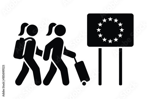 Immigration Border Control Travel Vector