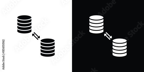 Data Migration icons. Glyph Symbol. Isolated Vector Illustration pack