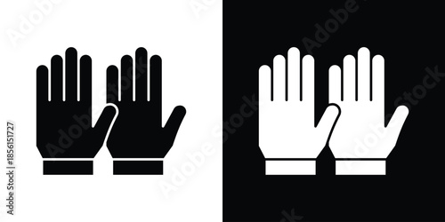Gloves icons. Glyph Symbol. Isolated Vector Illustration pack