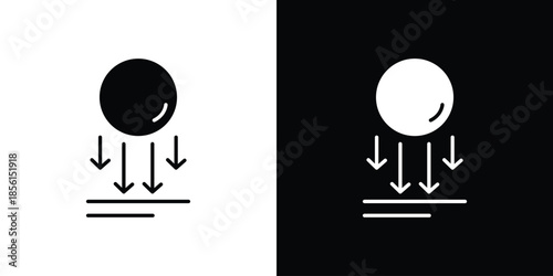 Gravity icons. Glyph Symbol. Isolated Vector Illustration pack
