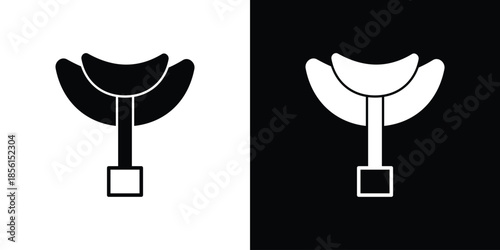 Horse saddle icons. Glyph Symbol. Isolated Vector Illustration pack