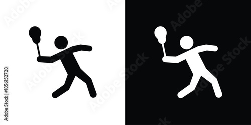 Lacrosse icons. Glyph Symbol. Isolated Vector Illustration pack