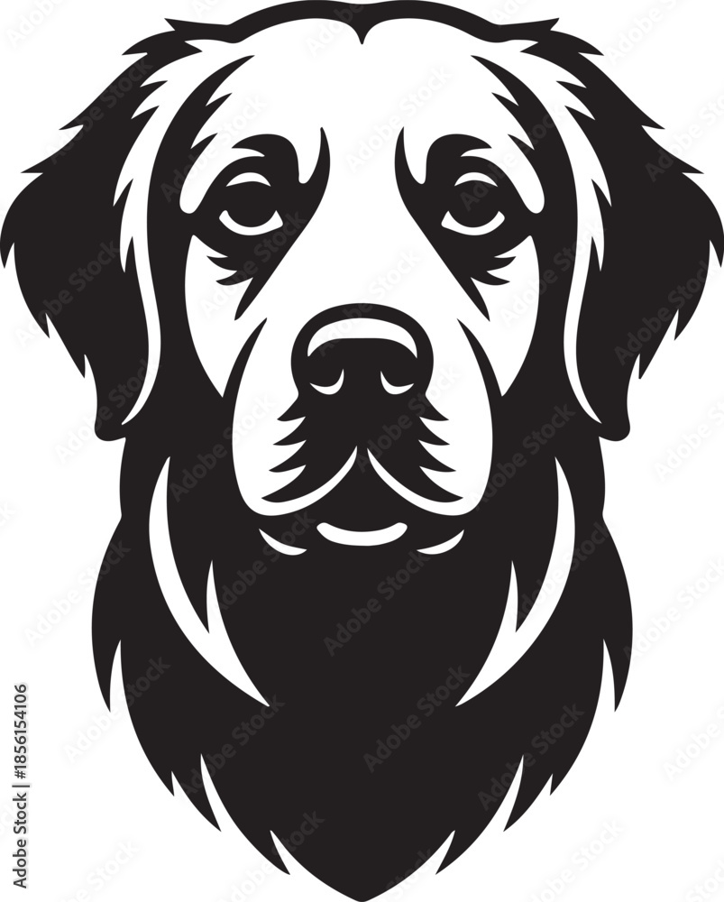 Fototapeta premium Golden Retriever Dog logo symbol, Vector Art, Icons, and Graphics for designers