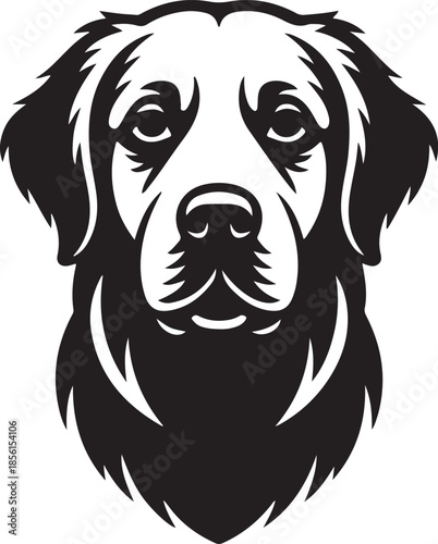 Golden Retriever Dog logo symbol, Vector Art, Icons, and Graphics for designers