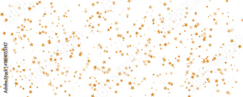 Gold Scattered Stars Seamless Pattern on White