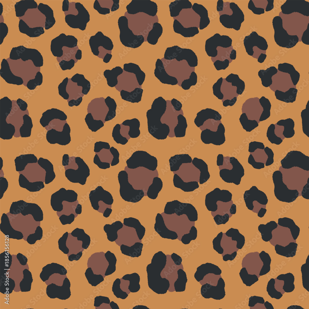Fototapeta premium Abstract modern leopard seamless pattern. Animals fashion trendy background. Color decorative vector illustration for print, fabric, textile. Modern ornament of stylized skin.