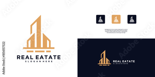 Luxury building real estate logo design inspiration