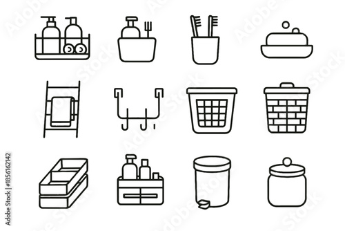 Soap organization drawer dish ladder storage icon vector organizer wall minimalist home