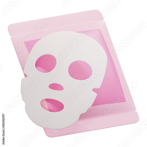 Sheet Mask Pack 3D Icon Illustration