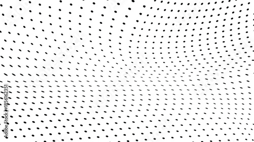 Modern vector halftone dotted background with twisted wave and futuristic pop art design.