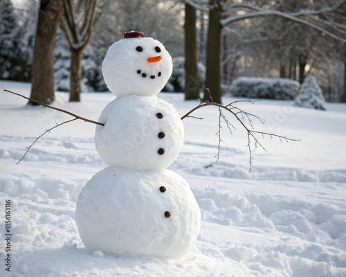 snowman in the snow