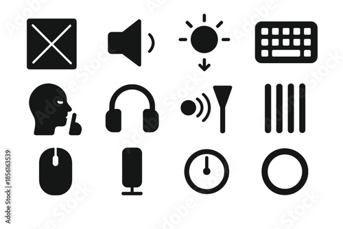 Headphones icon rounded sterile icons aligned exact quiet vector transparency uniform workspace