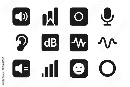 Level noise tile cue vector gradients outlines icons monitoring icon thickness transparency