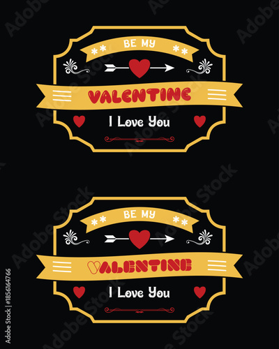 Romantic vector collection with hearts and love motifs for Valentine's Day projects.