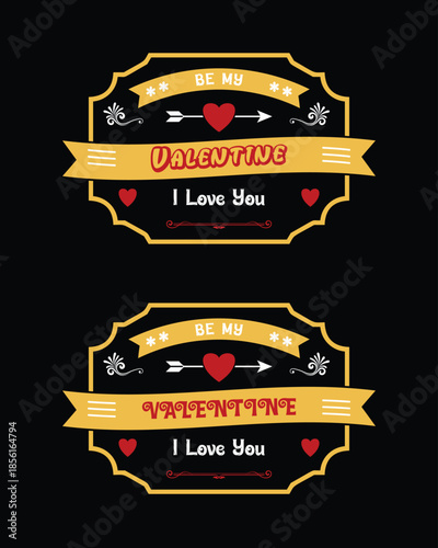 Romantic vector collection with hearts and love motifs for Valentine's Day projects.