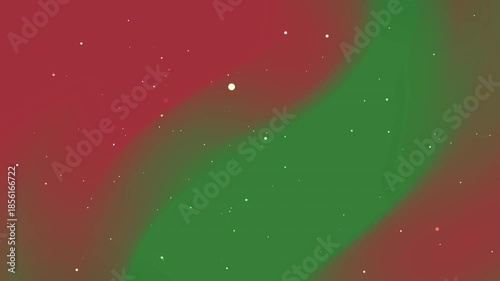 Animation background with a looping red and green gradient design with white specks