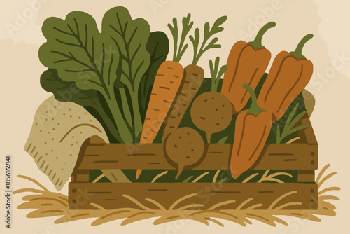Texture icon brown display surrounded cloth vector vegetables negative labels no harvested