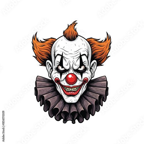 Creepy clown character