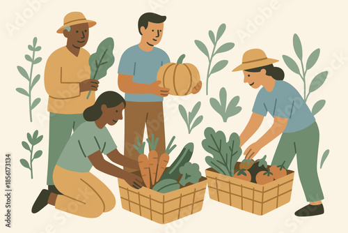 Sage garden collaboration harvested no community icon chinese into sky numbers vector