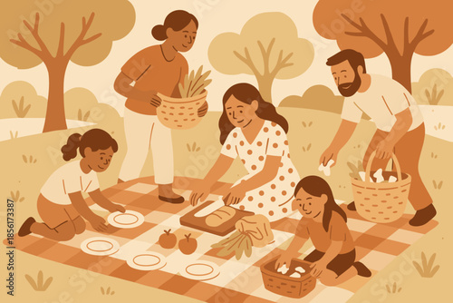 Picnic labels laying no sustainable trash vector organic snacks light handmade park