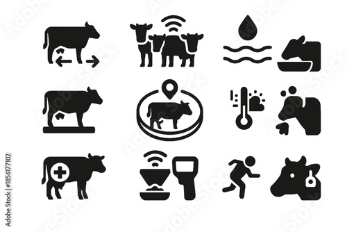 Block livestock black vector smart no water icons icon farming effects outlines