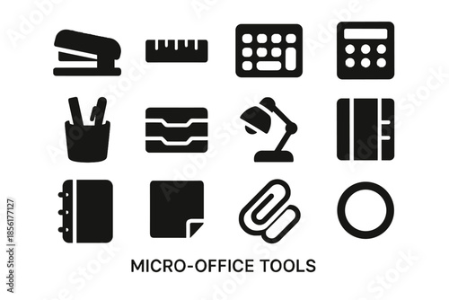 Pen office notebook minimal vector tile icon effects compact textures white micro
