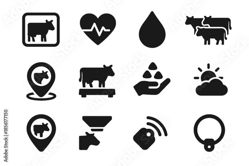 Background vector outlines smart icons shading gradients icon scale block livestock invisible