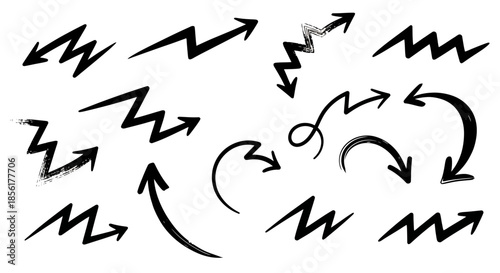 Collection of various black arrows.