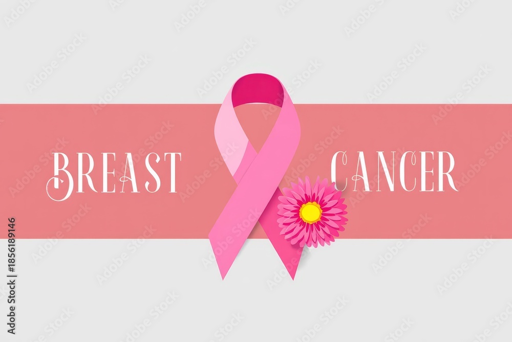 Obraz premium A beautiful thematic card for breast cancer month.