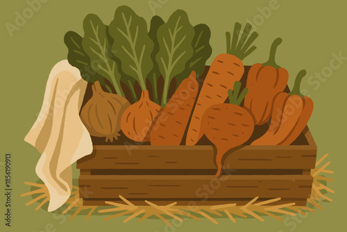 Leafy numbers natural display vector labels no harvested brown vegetables negative icon